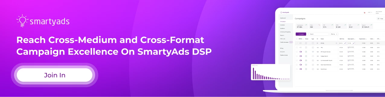 Sign up at SmartyAds DSP